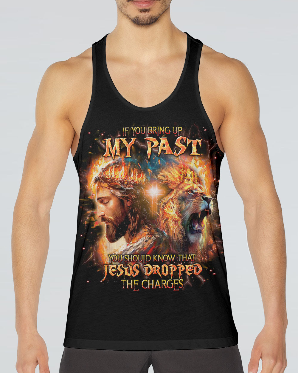 Jesus Dropped The Charges Lion Men's All Over Print Shirt - Tlnt0606241