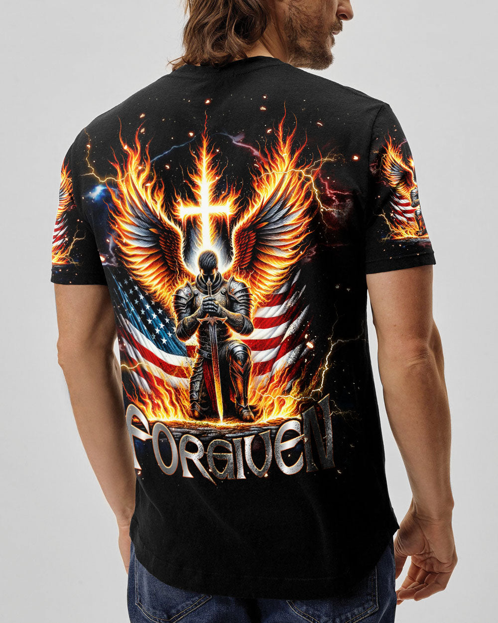 Forgiven Warrior Wings Men's All Over Print Shirt  - Tlnt0703254