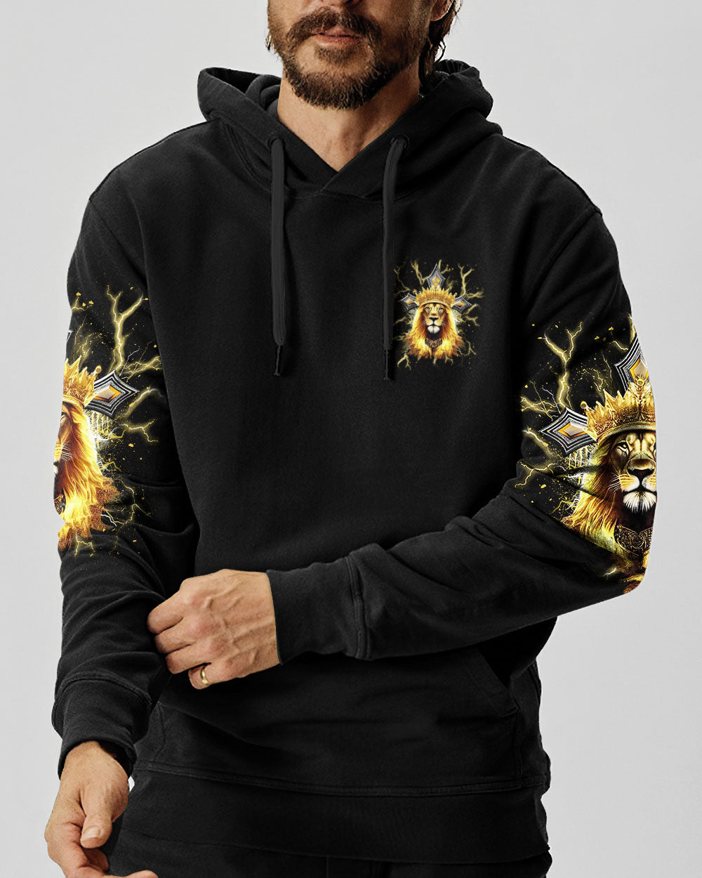 God Is My Strength Lion Men's All Over Print Shirt - Tlnt0709244