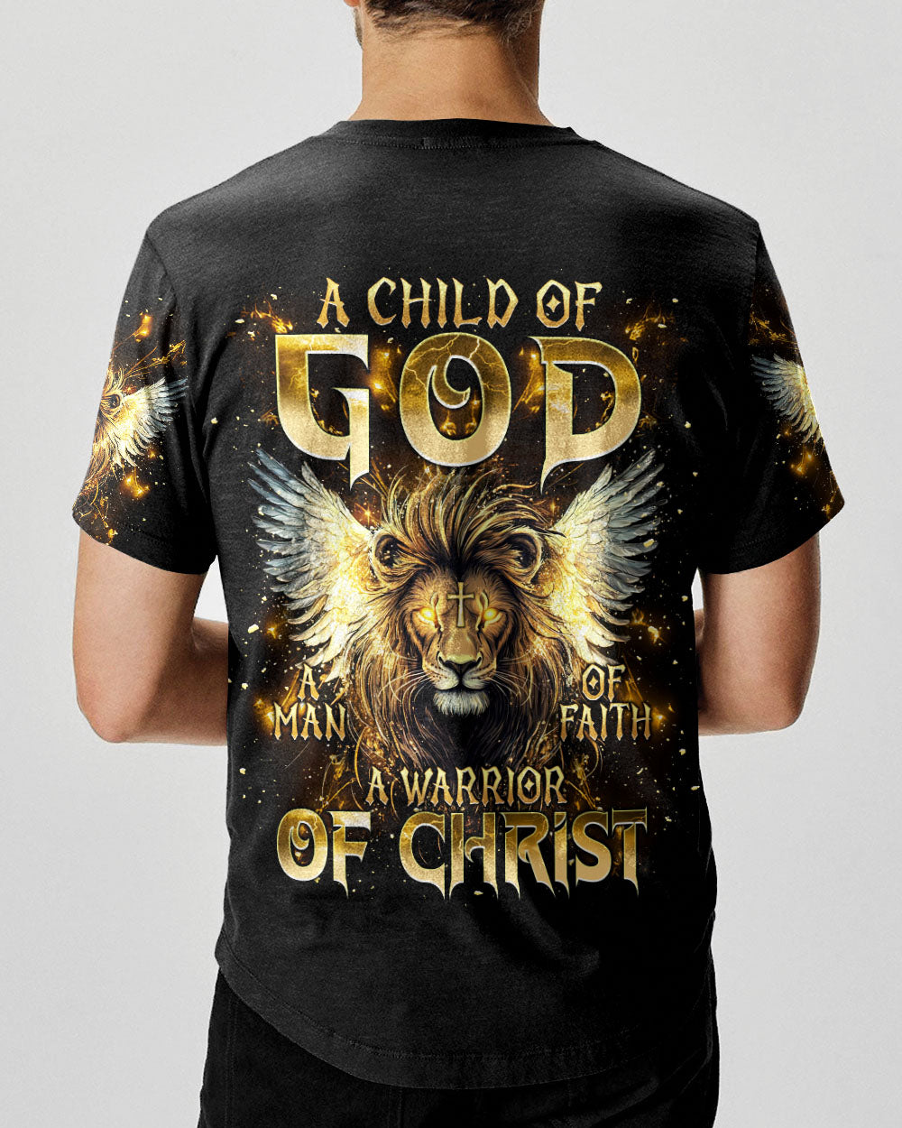 A Warrior Of Christ Lion Wings Men's All Over Print Shirt - Tlnt1004252