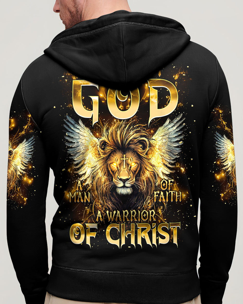 A Warrior Of Christ Lion Wings Men's All Over Print Shirt - Tlnt1004252