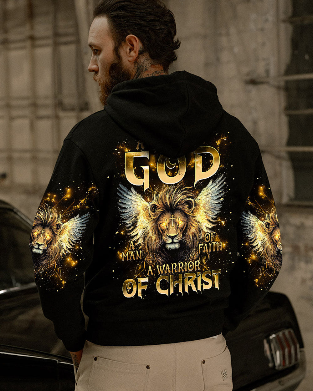 A Warrior Of Christ Lion Wings Men's All Over Print Shirt - Tlnt1004252