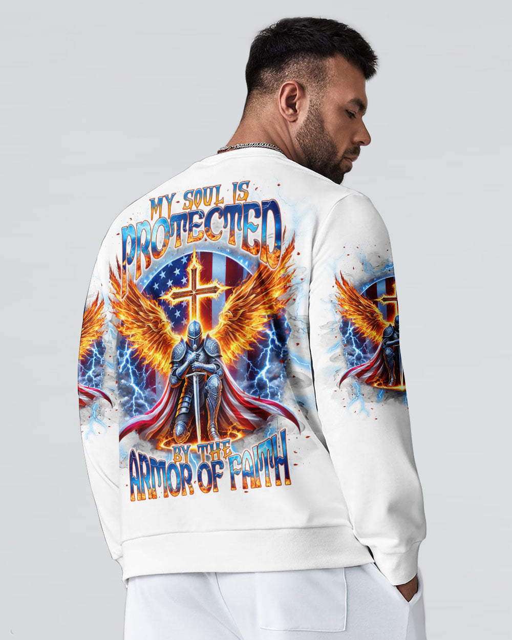 My Soul Is Protected By The Armor Of Faith Warrior Men's All Over Print Shirt - Tlnt1012241