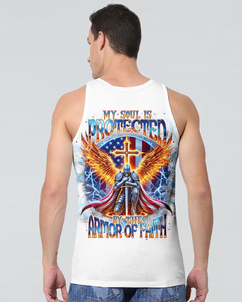 My Soul Is Protected By The Armor Of Faith Warrior Men's All Over Print Shirt - Tlnt1012241