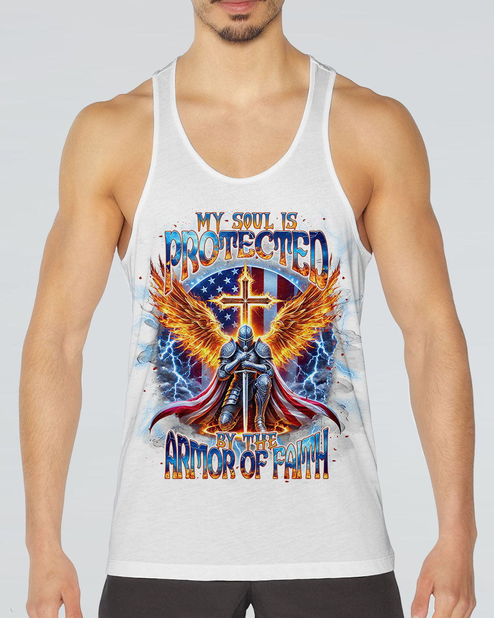 My Soul Is Protected By The Armor Of Faith Warrior Men's All Over Print Shirt - Tlnt1012241