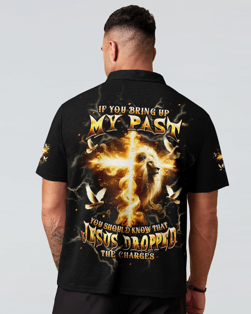 Jesus Dropped The Charges Lion Men's All Over Print Shirt - Tlpq2309242