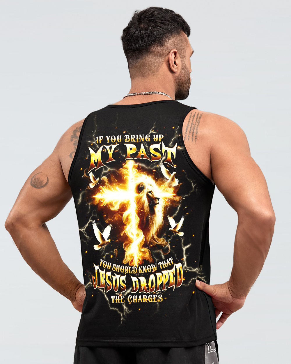 Jesus Dropped The Charges Lion Men's All Over Print Shirt - Tlpq2309242