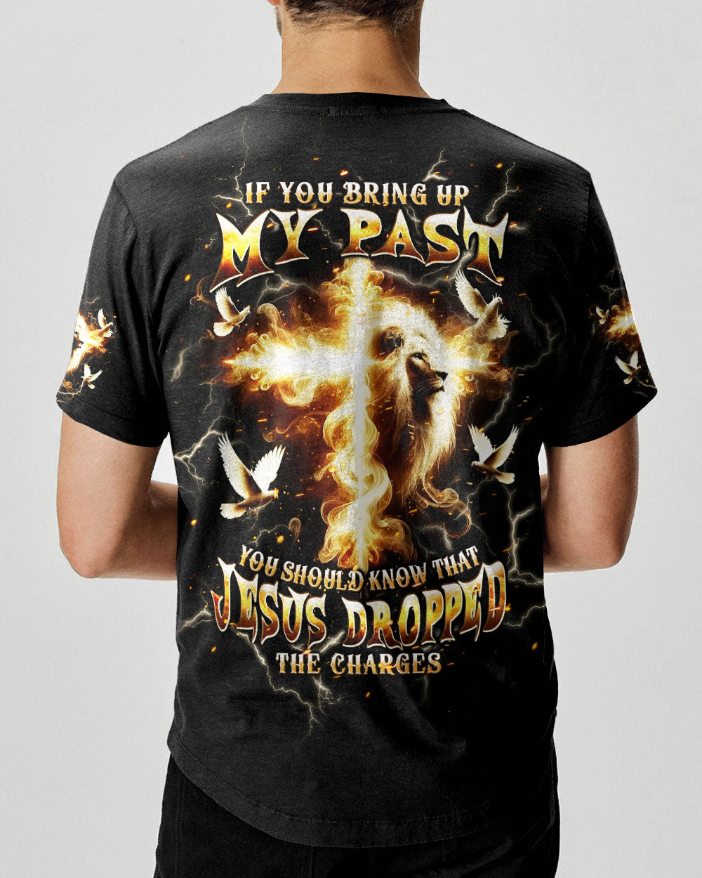Jesus Dropped The Charges Lion Men's All Over Print Shirt - Tlpq2309242