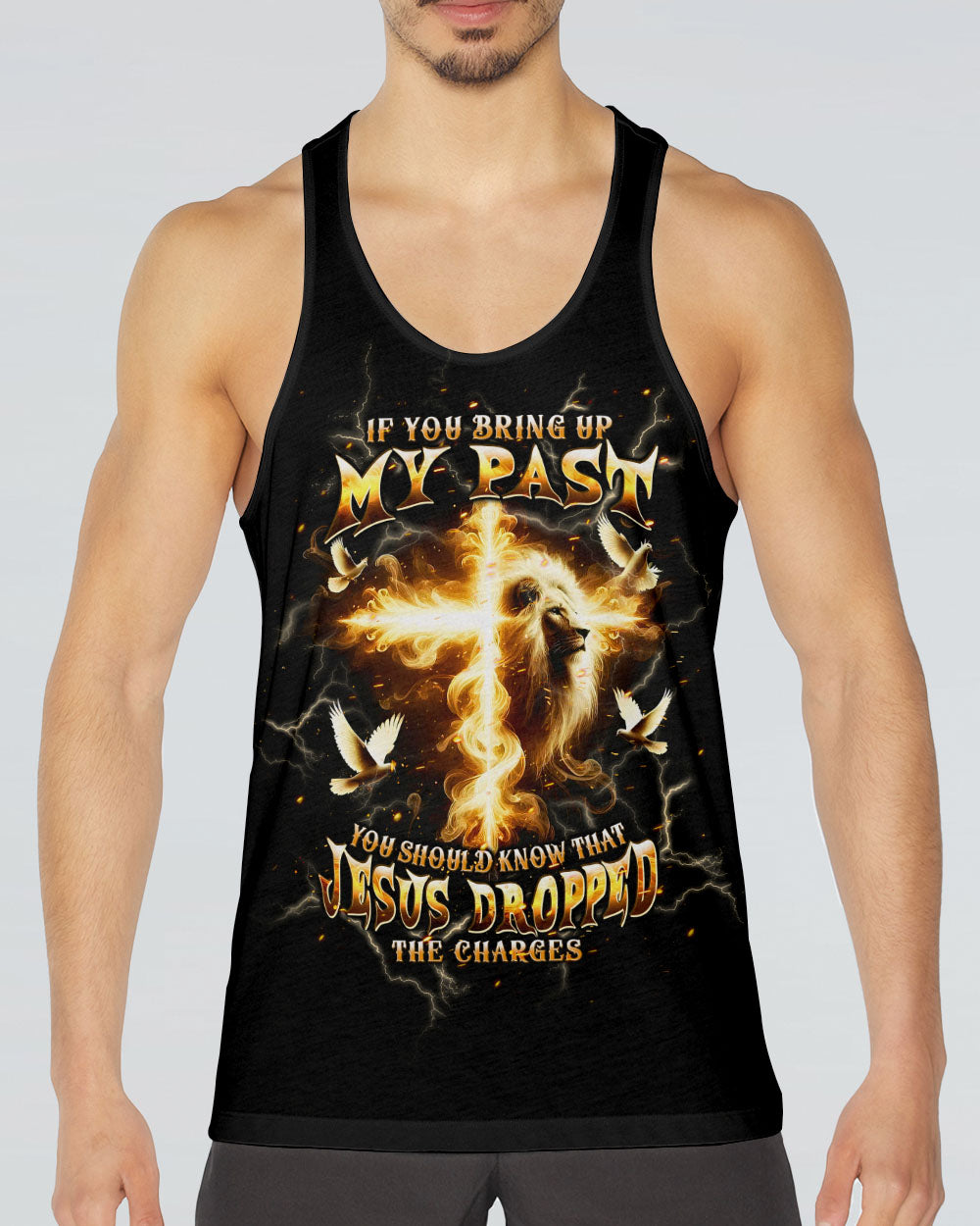 Jesus Dropped The Charges Lion Men's All Over Print Shirt - Tlpq2309242