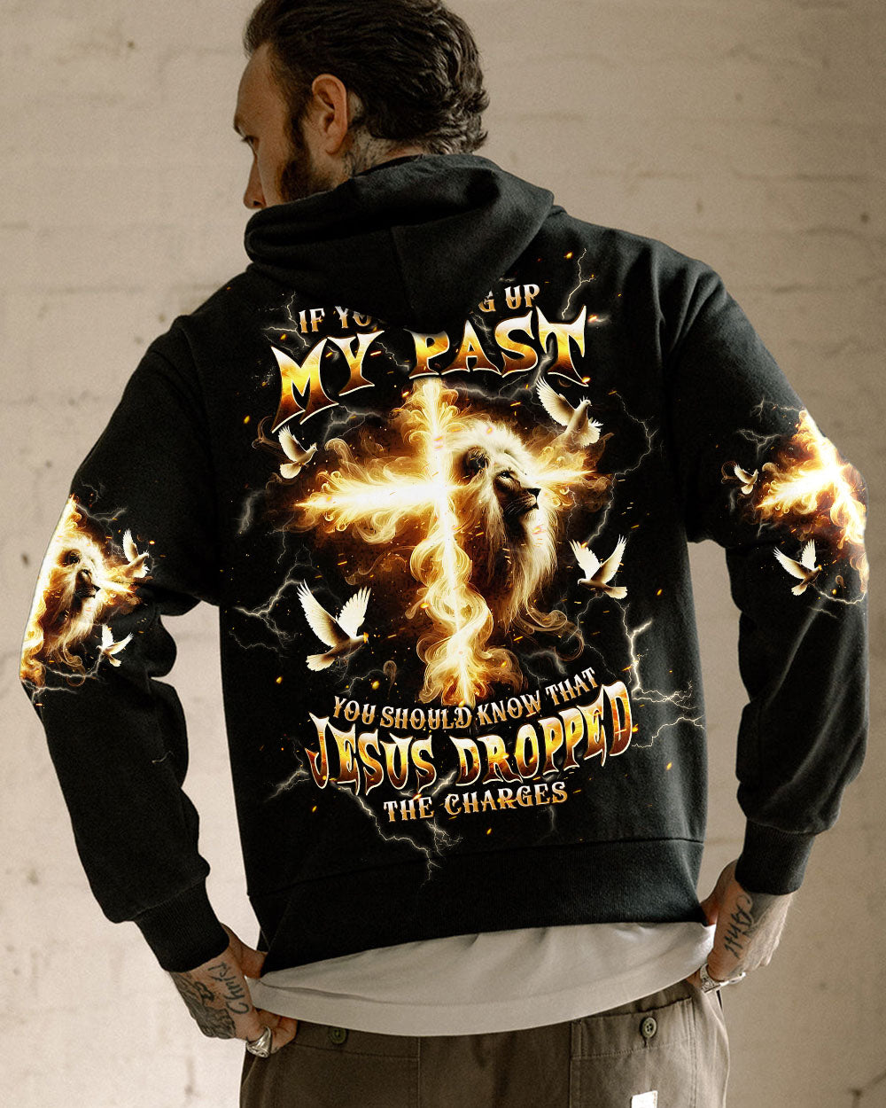 Jesus Dropped The Charges Lion Men's All Over Print Shirt - Tlpq2309242