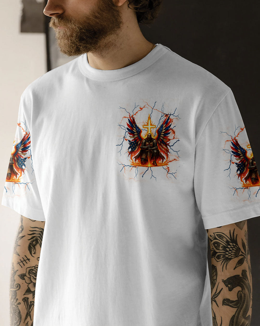 When God's Warriors Go Down Men's All Over Print Shirt - Tlnt1309251