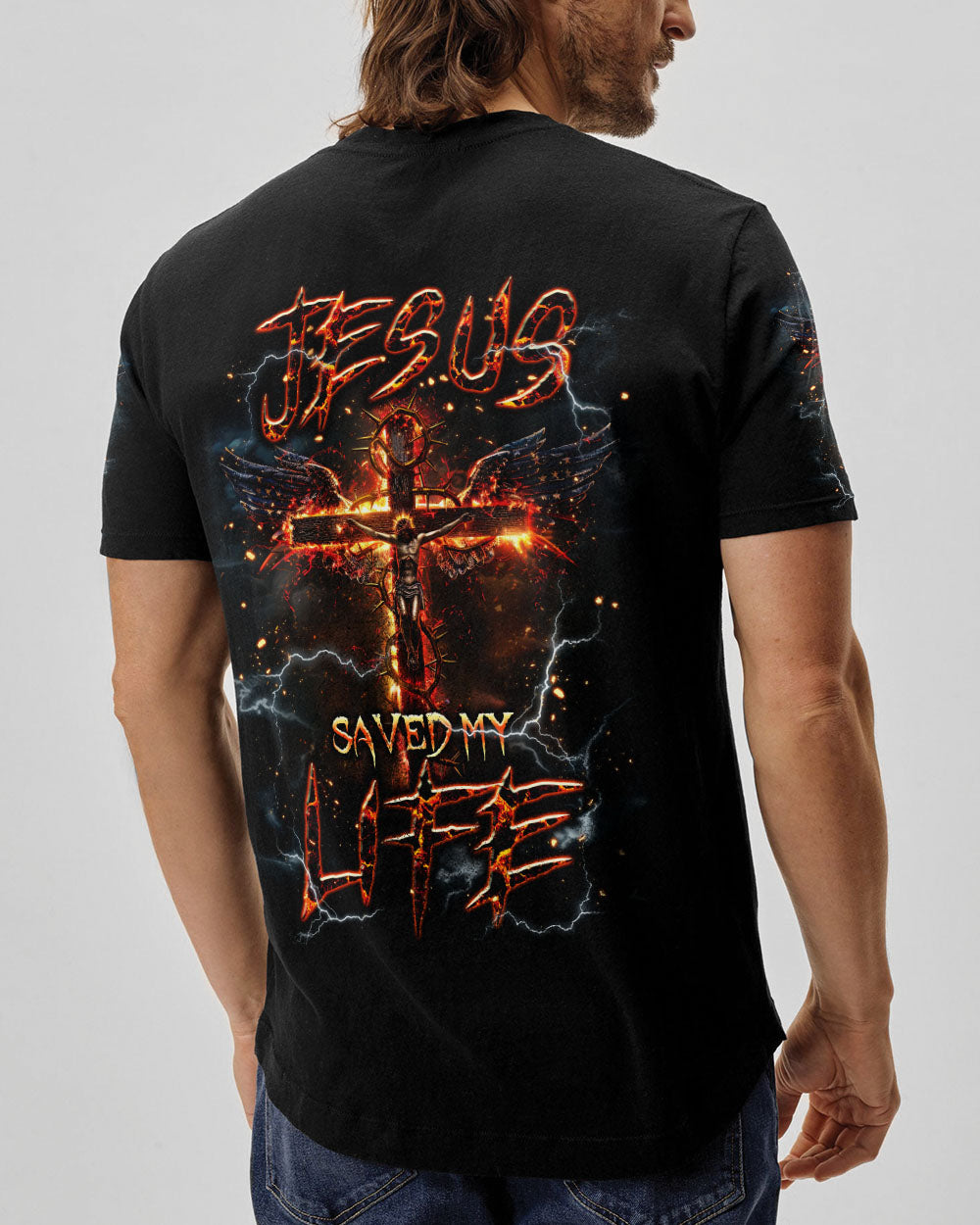 Jesus Saved My Life Men's All Over Print Shirt - Tlnt1604241