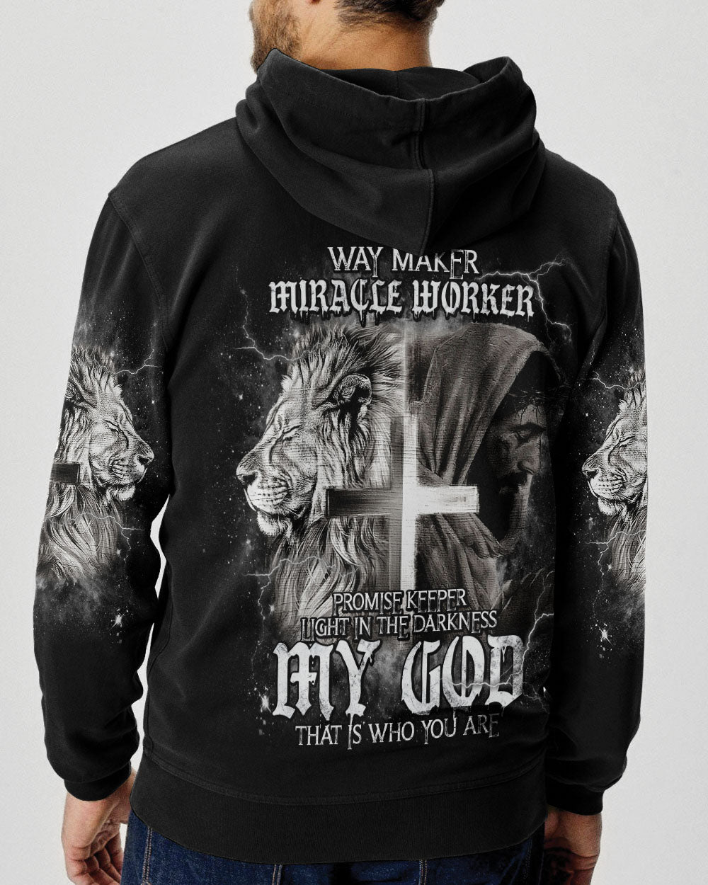 Way Maker Miracle Worker Cross Lion Men's All Over Print Shirt - Tlnt2005242