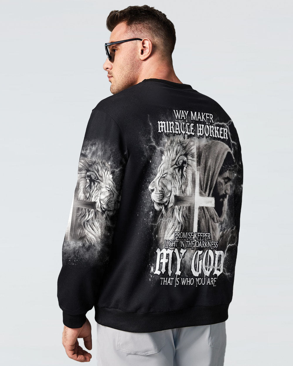 Way Maker Miracle Worker Cross Lion Men's All Over Print Shirt - Tlnt2005242