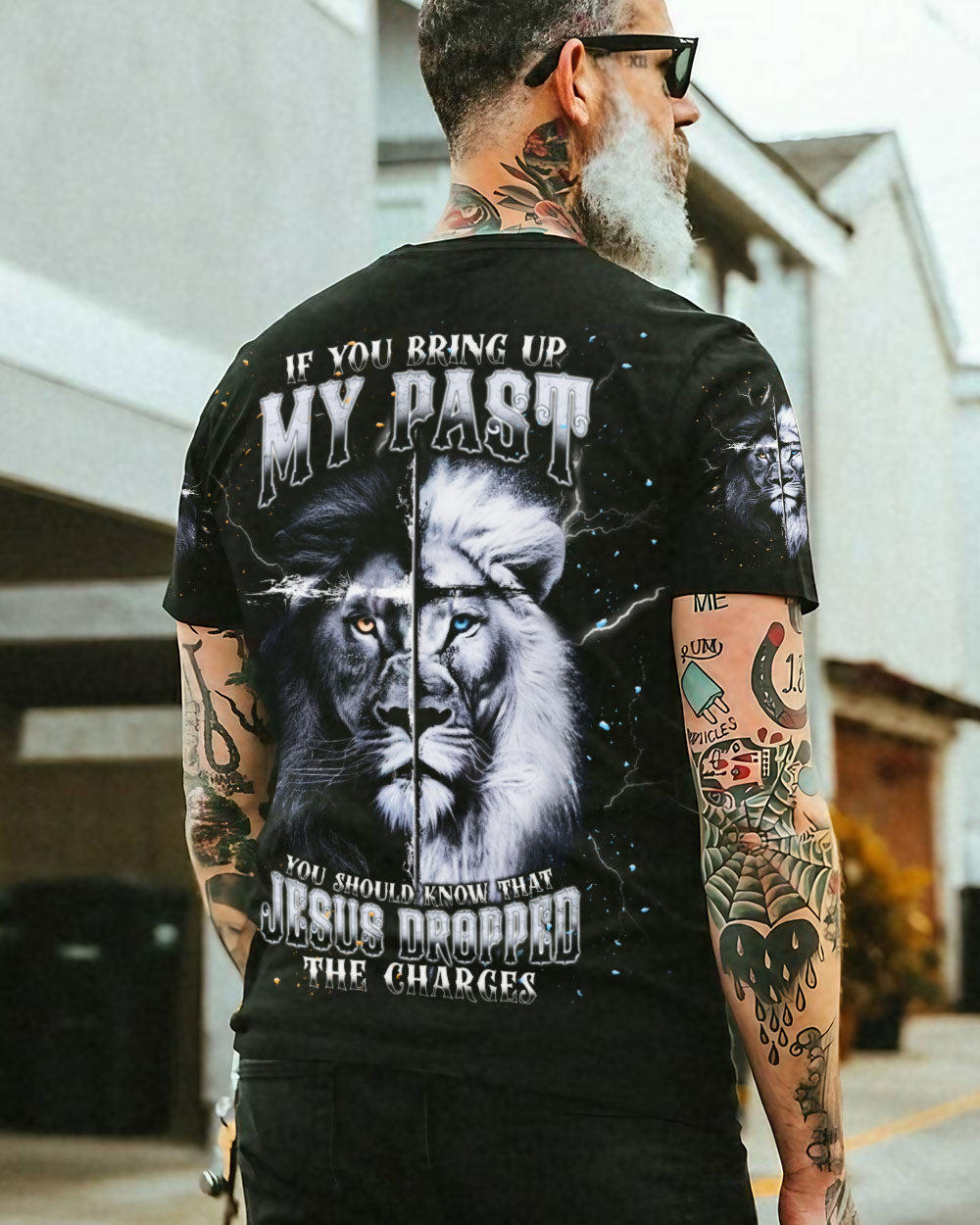 Jesus Dropped The Charges Lion Men's All Over Print Shirt - Tlnt2111242