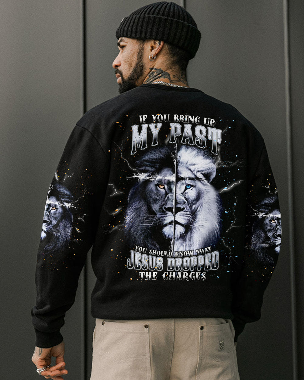 Jesus Dropped The Charges Lion Men's All Over Print Shirt - Tlnt2111242