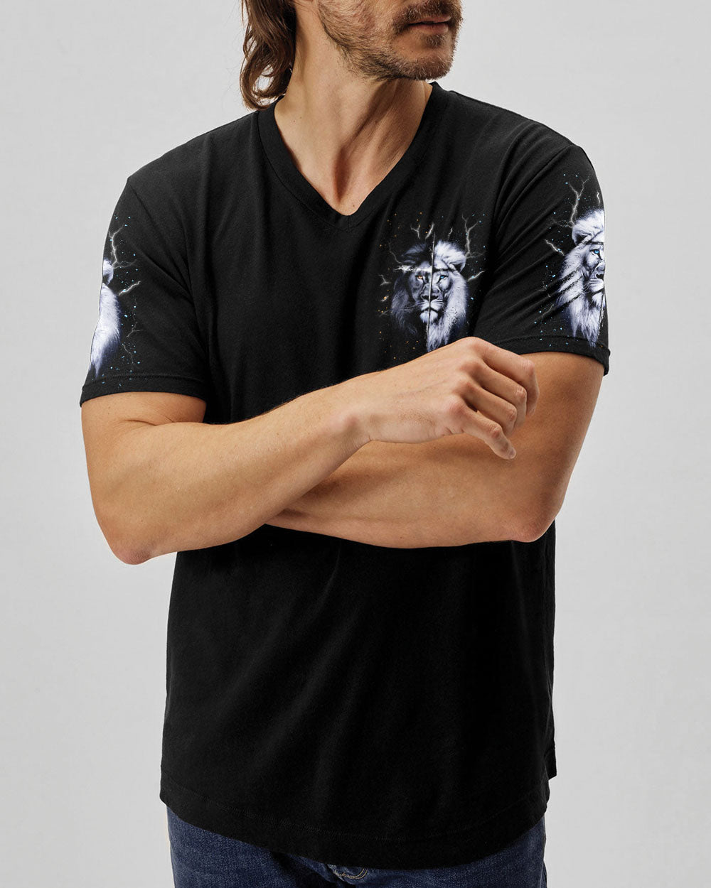 Jesus Dropped The Charges Lion Men's All Over Print Shirt - Tlnt2111242
