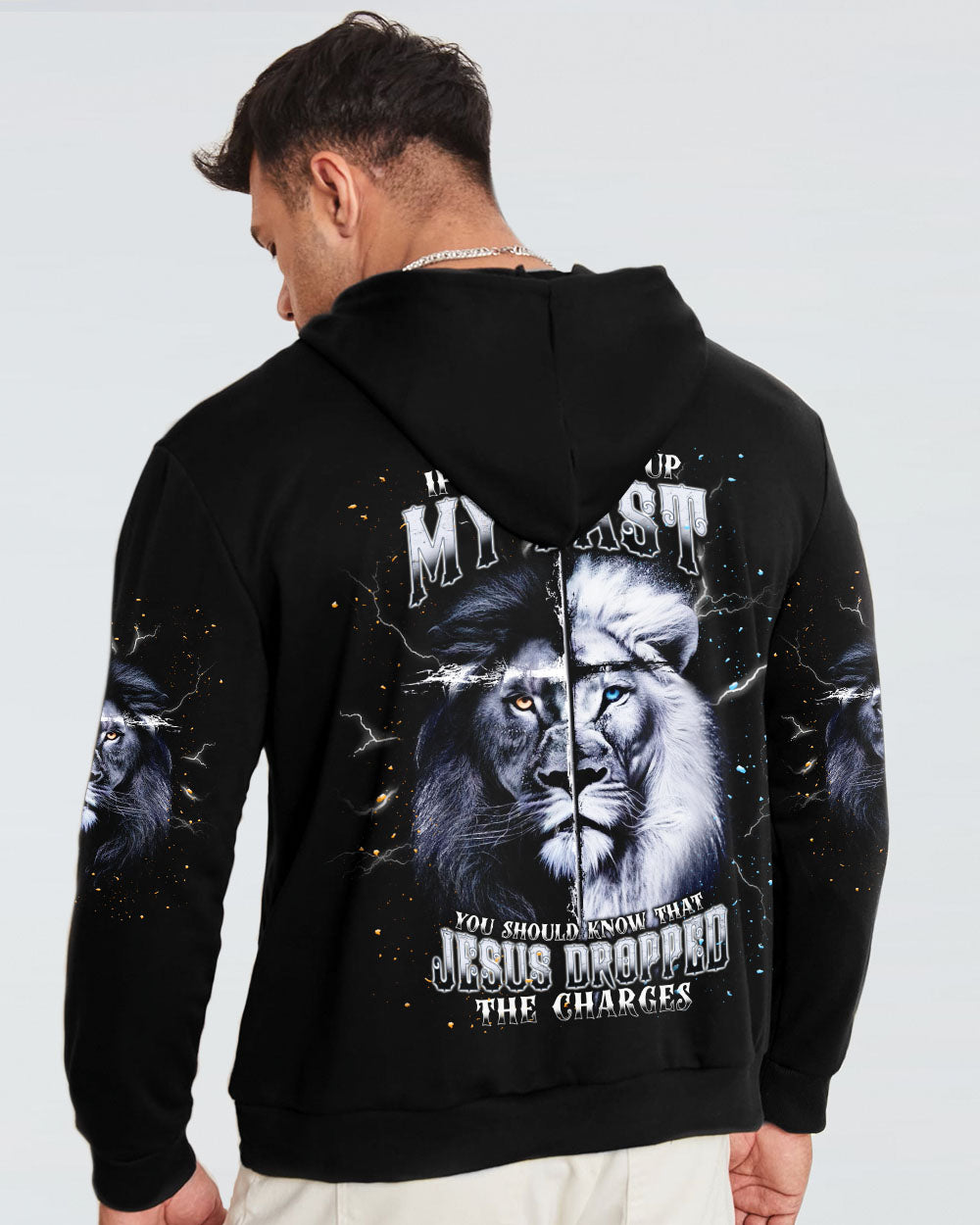 Jesus Dropped The Charges Lion Men's All Over Print Shirt - Tlnt2111242