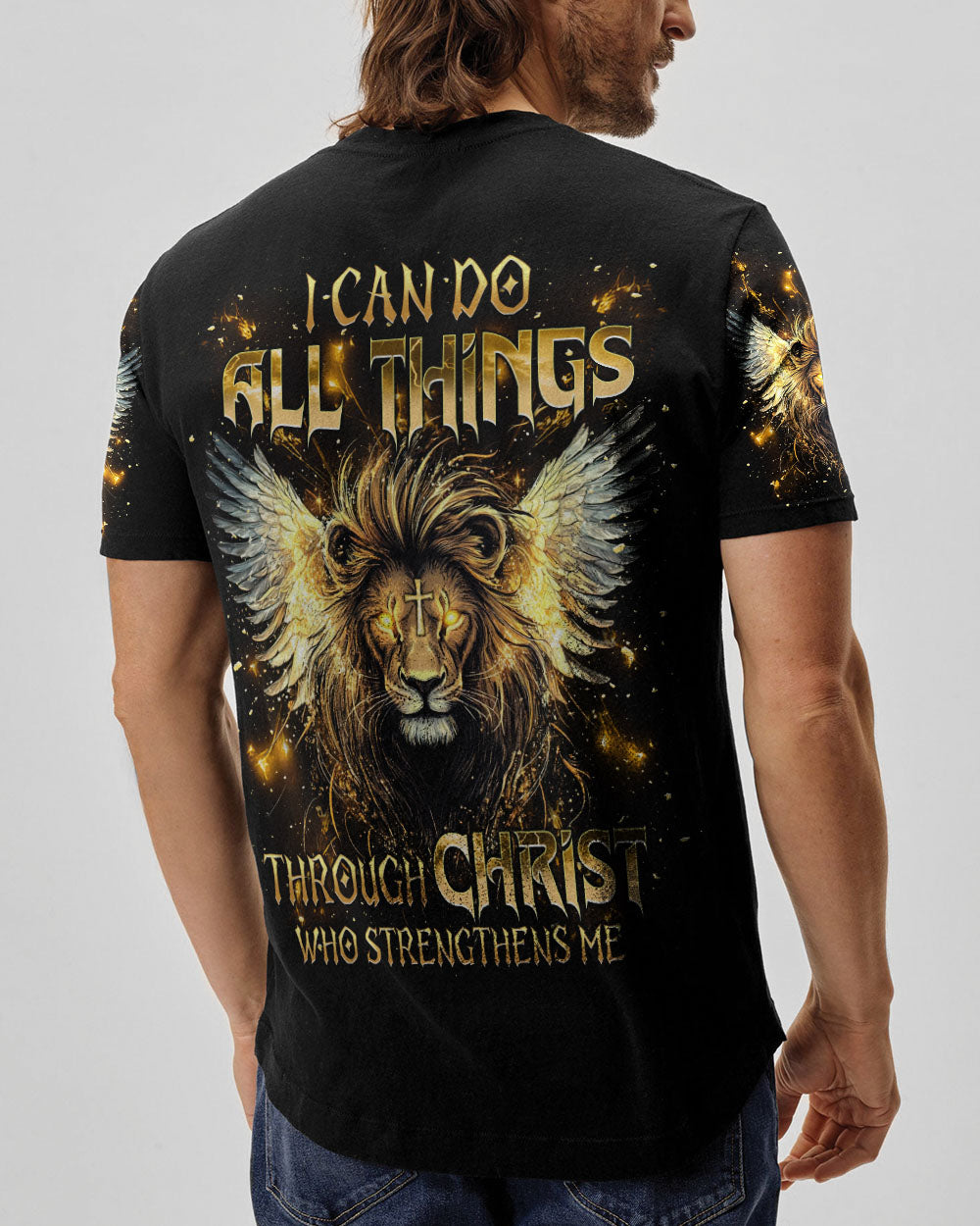 I Can Do All Things Lion Wings Men's All Over Print Shirt  - Tlnt2603252