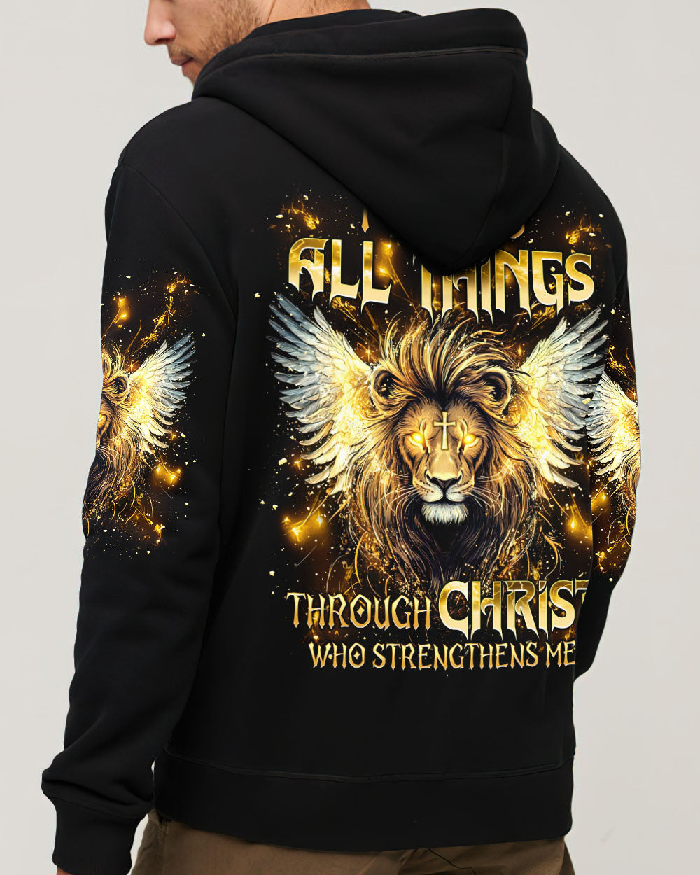 I Can Do All Things Lion Wings Men's All Over Print Shirt  - Tlnt2603252