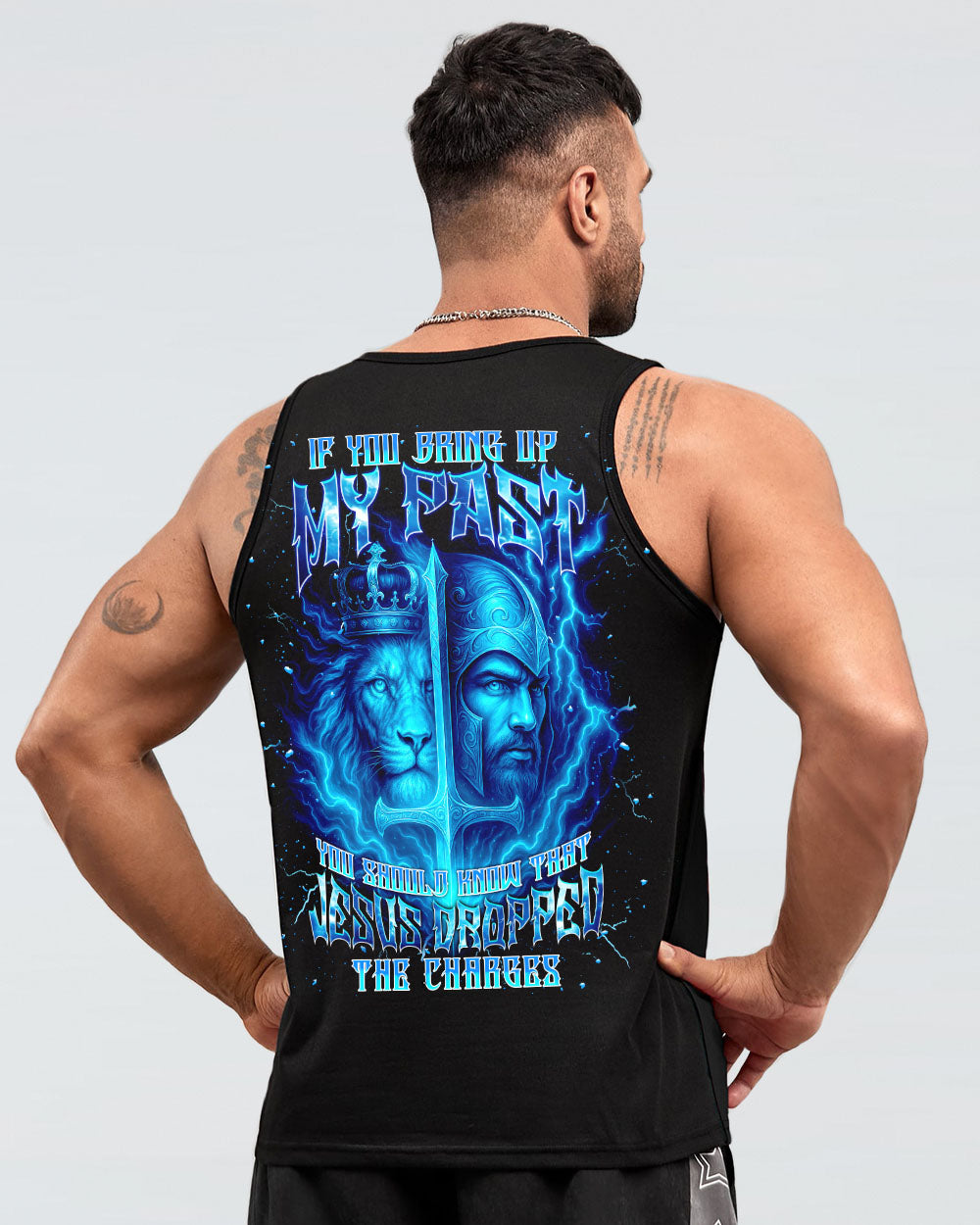 Jesus Dropped The Charges Lion Warrior Men's All Over Print Shirt  - Tlnt2606252