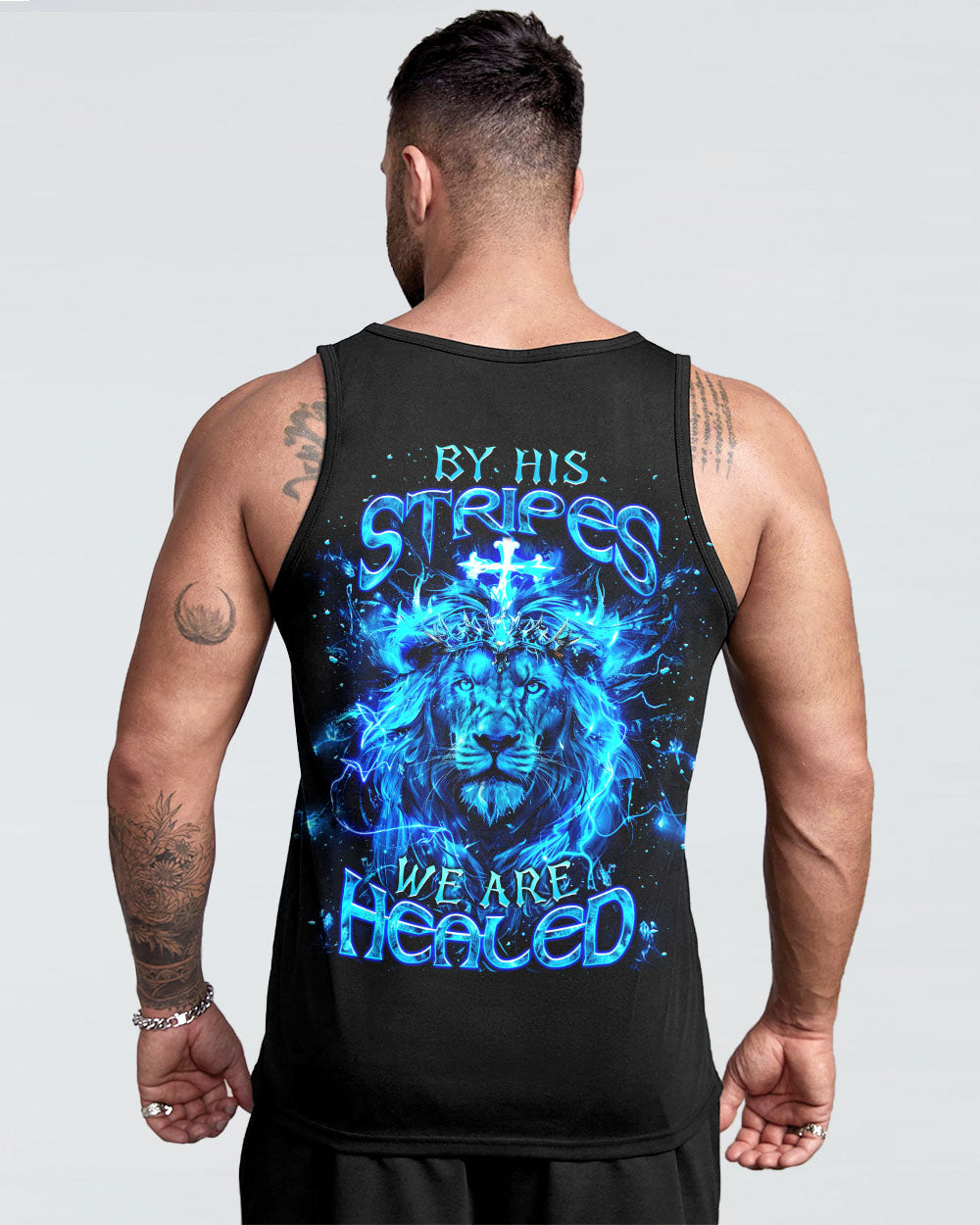 By His Stripes We Are Healed Lion Men's All Over Print Shirt  - Tlnt2803252