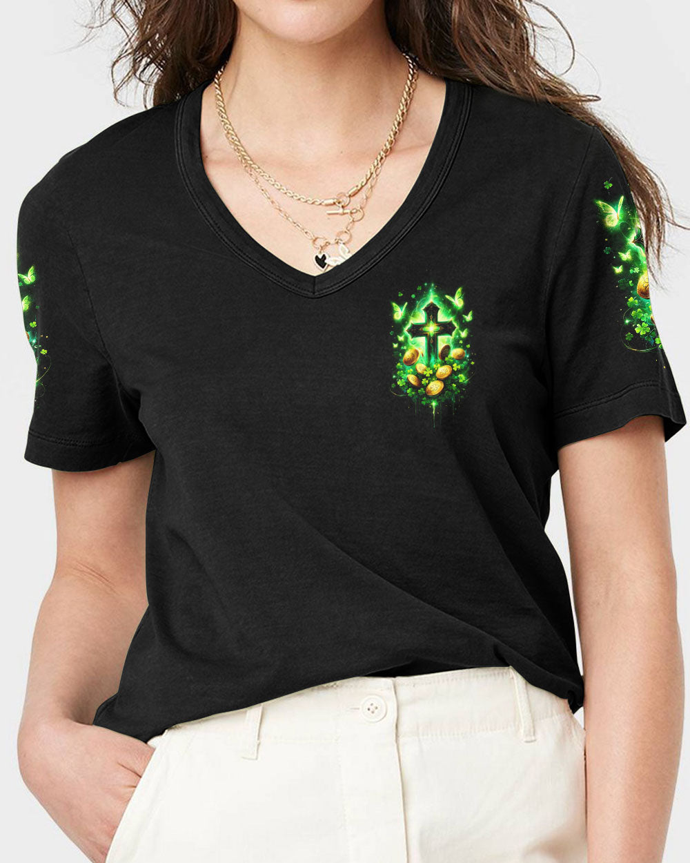 I Believe There Are Angels Among Us Patrick's Day Women's All Over Print Shirt - Tlnz0301244