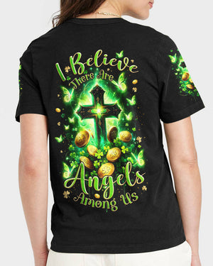 I Believe There Are Angels Among Us Patrick's Day Women's All Over Print Shirt - Tlnz0301244