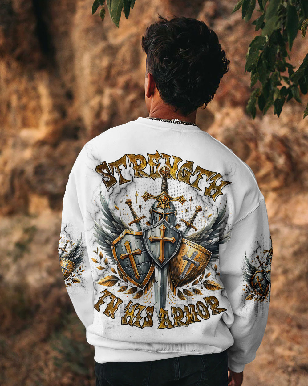 Strength  In His Armor Men's All Over Print Shirt   - Tlnz0408253