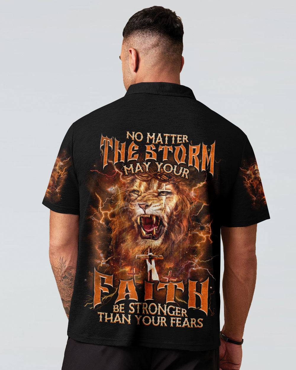 No Matter The Storm Lion Men's All Over Print Shirt - Tlnz0603252