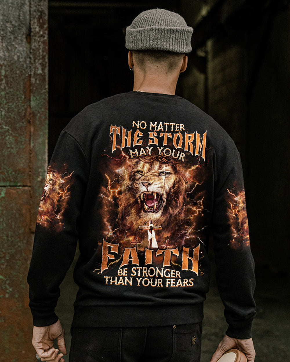 No Matter The Storm Lion Men's All Over Print Shirt - Tlnz0603252