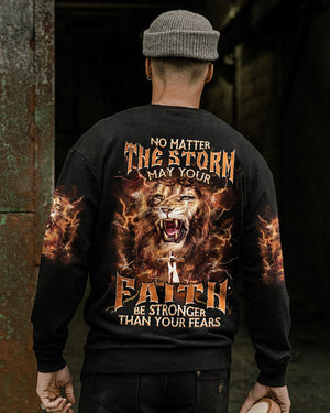No Matter The Storm Lion Men's All Over Print Shirt - Tlnz0603252