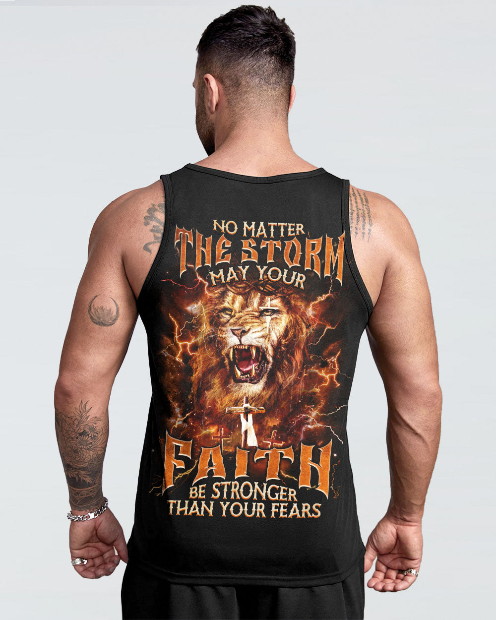 No Matter The Storm Lion Men's All Over Print Shirt - Tlnz0603252