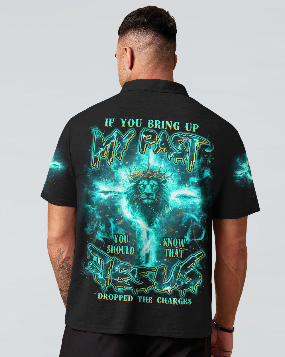 Jesus Dropped The Charges Lion Men's All Over Print Shirt - Tlnz0608244