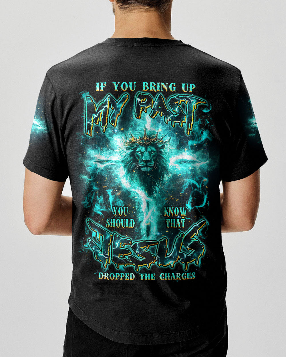 Jesus Dropped The Charges Lion Men's All Over Print Shirt - Tlnz0608244