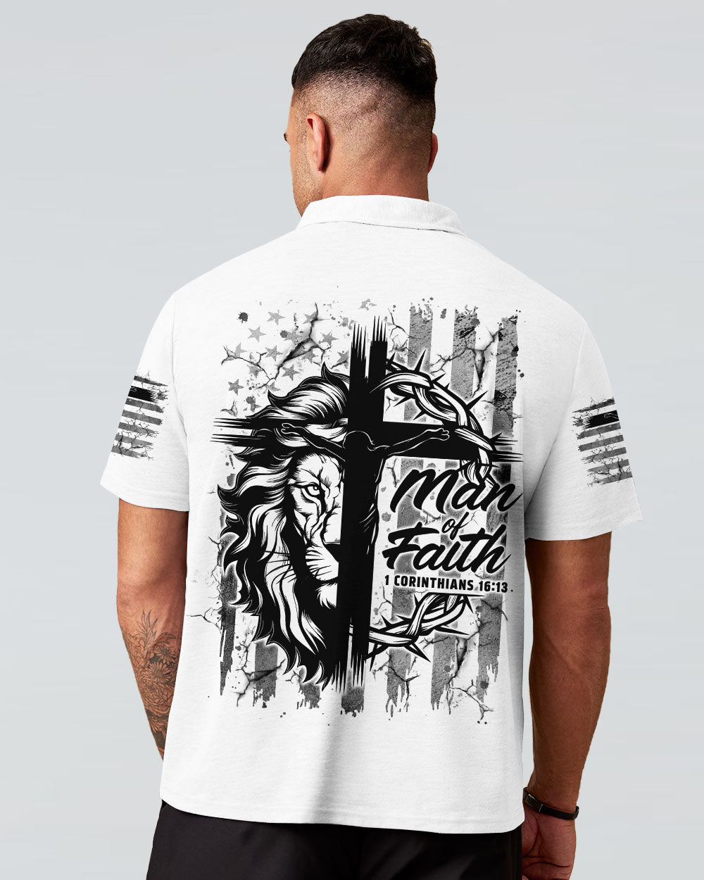Man Of Faith Lion Men's All Over Print Shirt  - Tlnz0611243