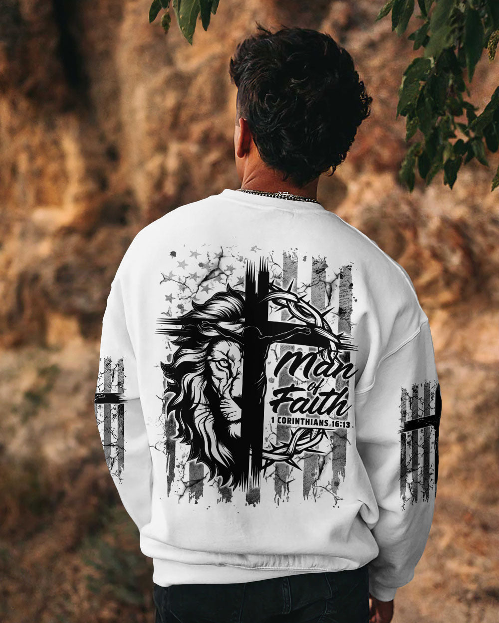 Man Of Faith Lion Men's All Over Print Shirt  - Tlnz0611243