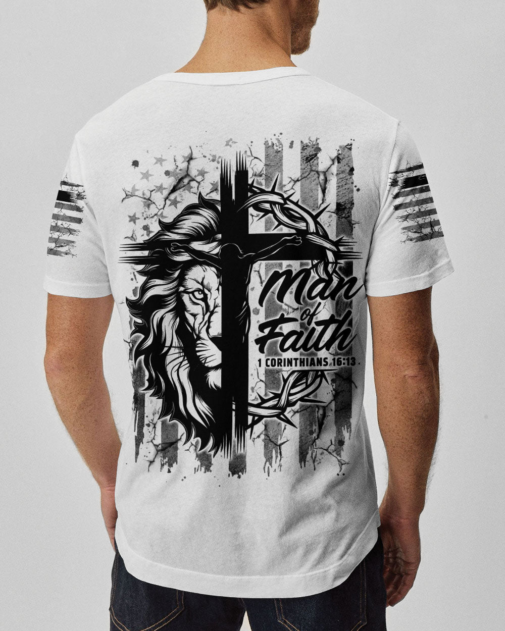 Man Of Faith Lion Men's All Over Print Shirt  - Tlnz0611243