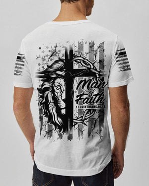 Man Of Faith Lion Men's All Over Print Shirt  - Tlnz0611243