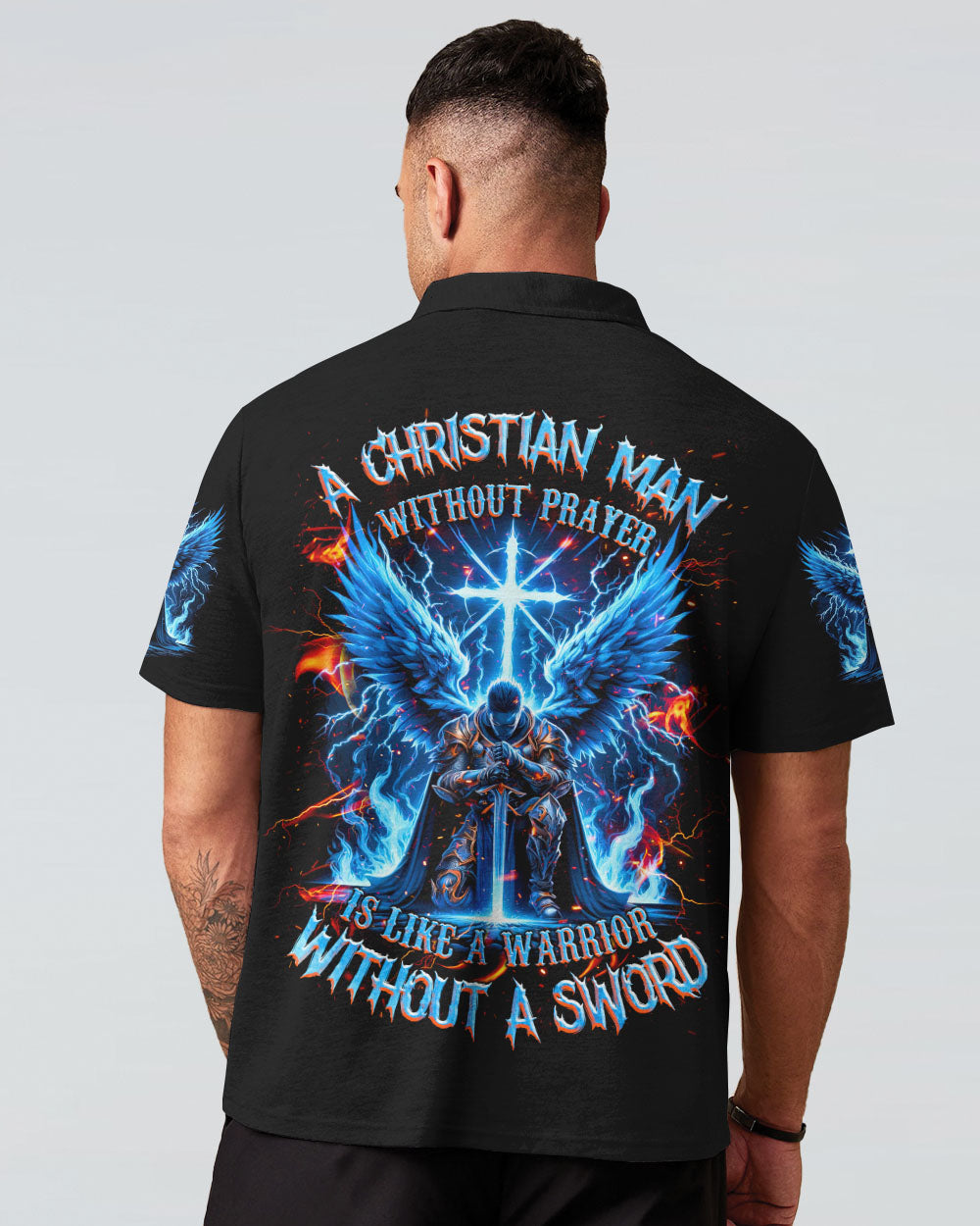 A Christian Man Without Prayer Warrior Men's All Over Print Shirt - Tlnz0705245