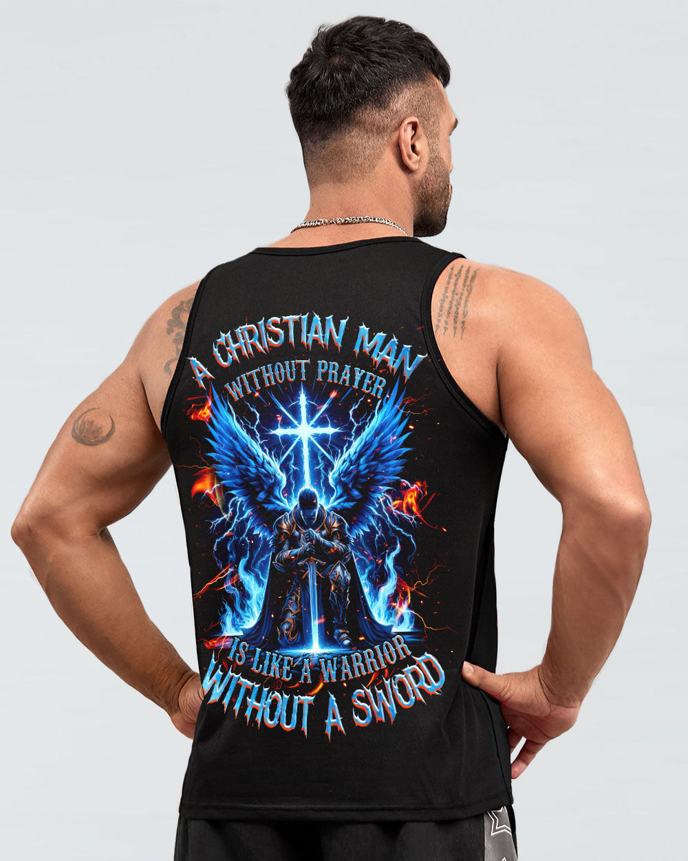 A Christian Man Without Prayer Warrior Men's All Over Print Shirt - Tlnz0705245