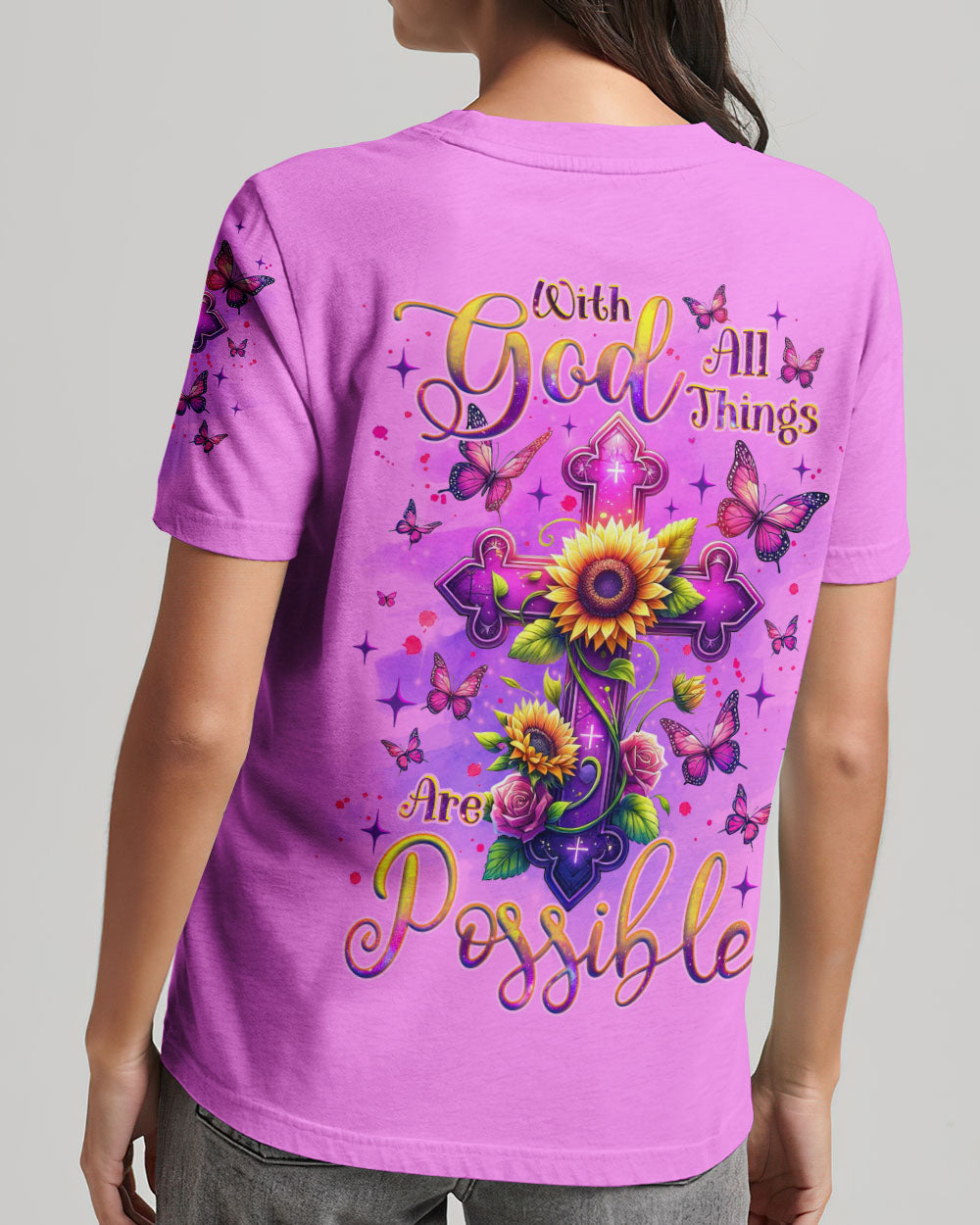 With God All Things Are Possible Women's All Over Print Shirt - Tlnz0907243