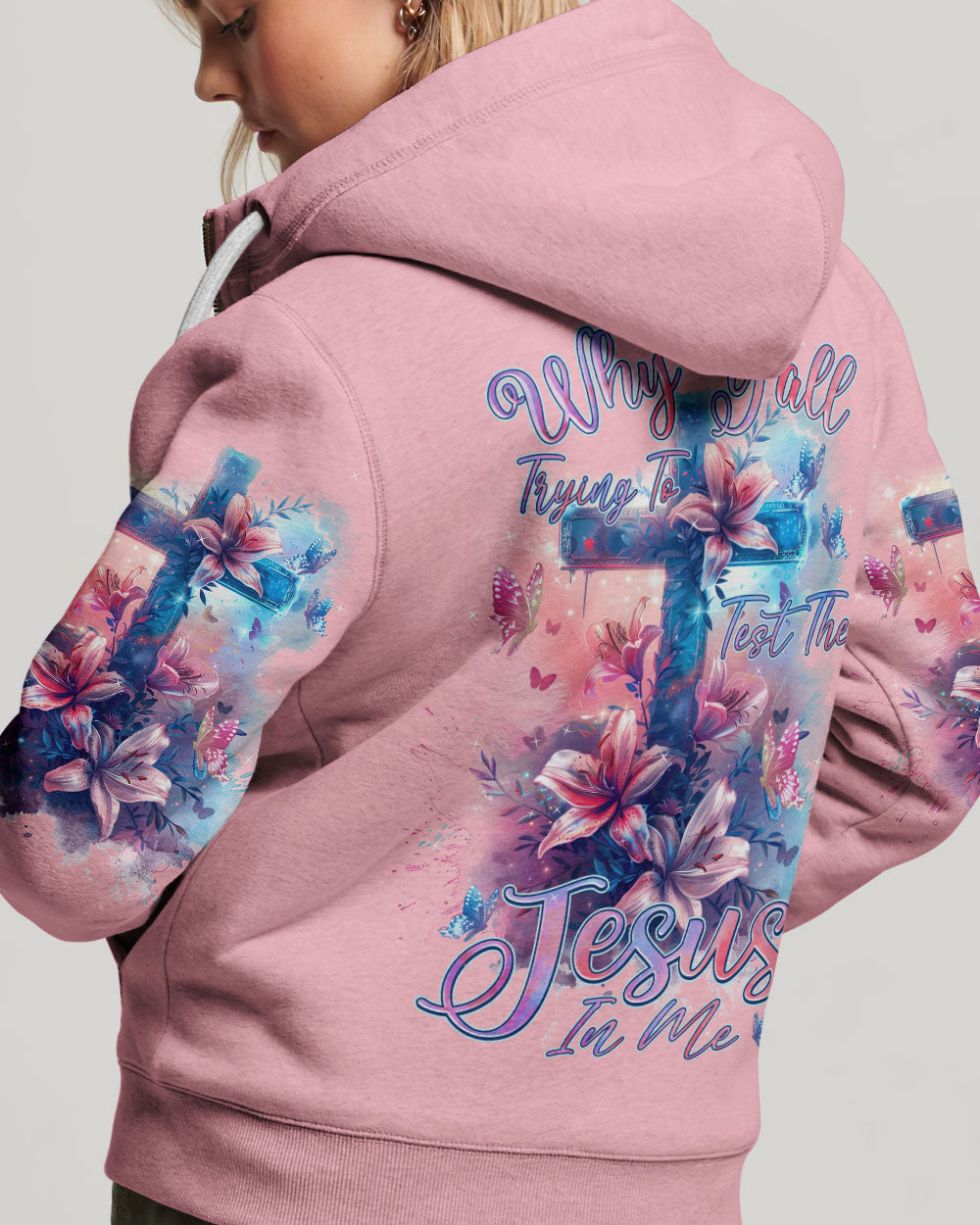 Why Y'all Trying To Test The Jesus In Me Women's All Over Print Shirt - Tlnz1603241