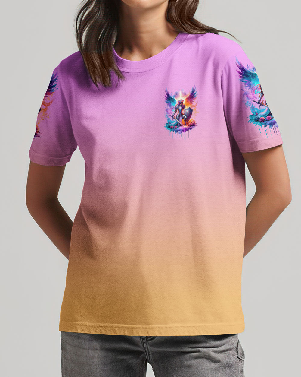 Prayers Can Move Mountains Warrior Wings Women's All Over Print Shirt - Tlnz1612233