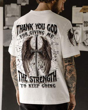 Thank You God Wings Men's All Over Print Shirt    - Tlnz1704254