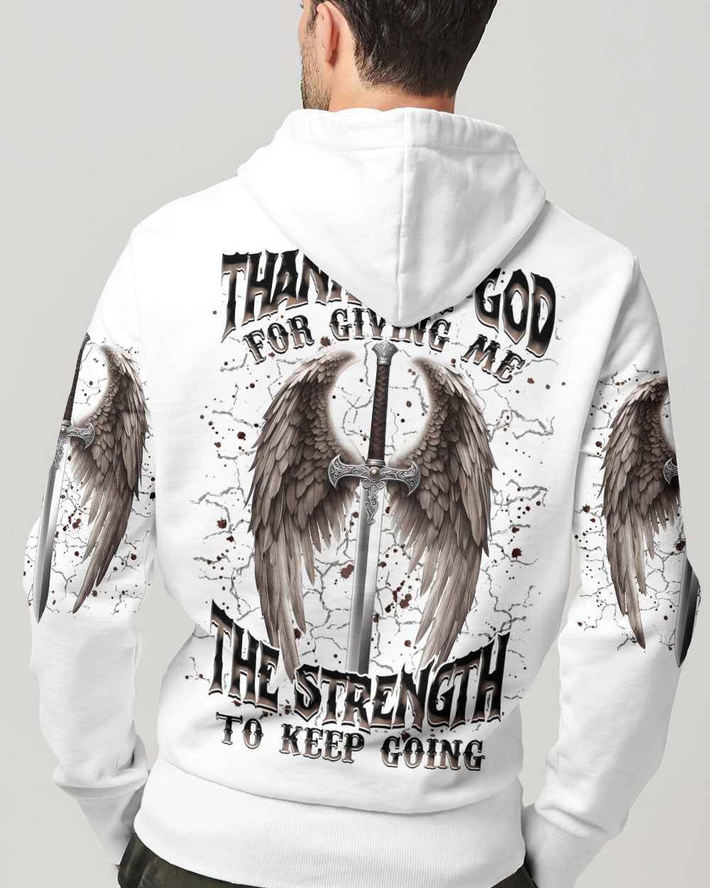 Thank You God Wings Men's All Over Print Shirt    - Tlnz1704254