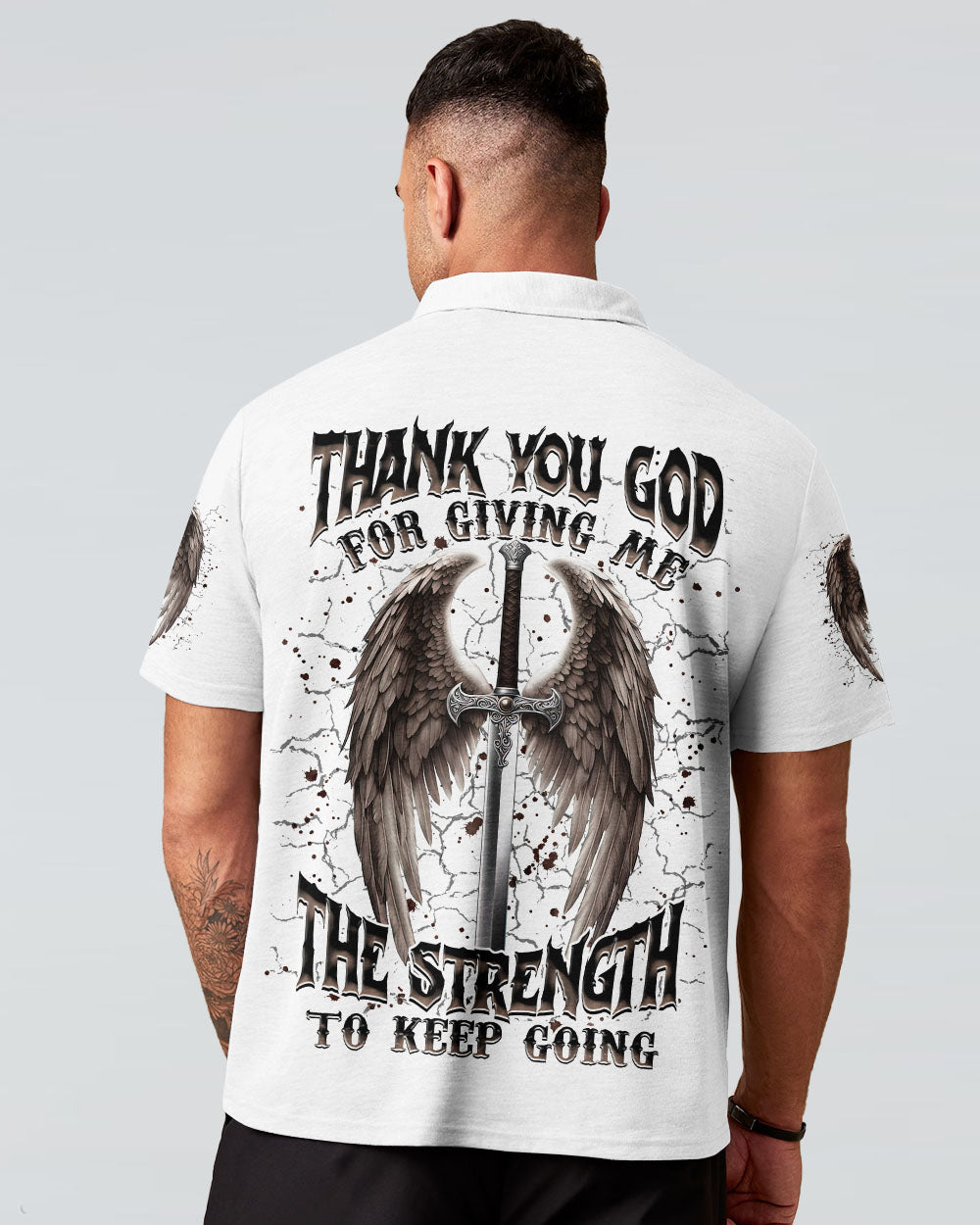 Thank You God Wings Men's All Over Print Shirt    - Tlnz1704254