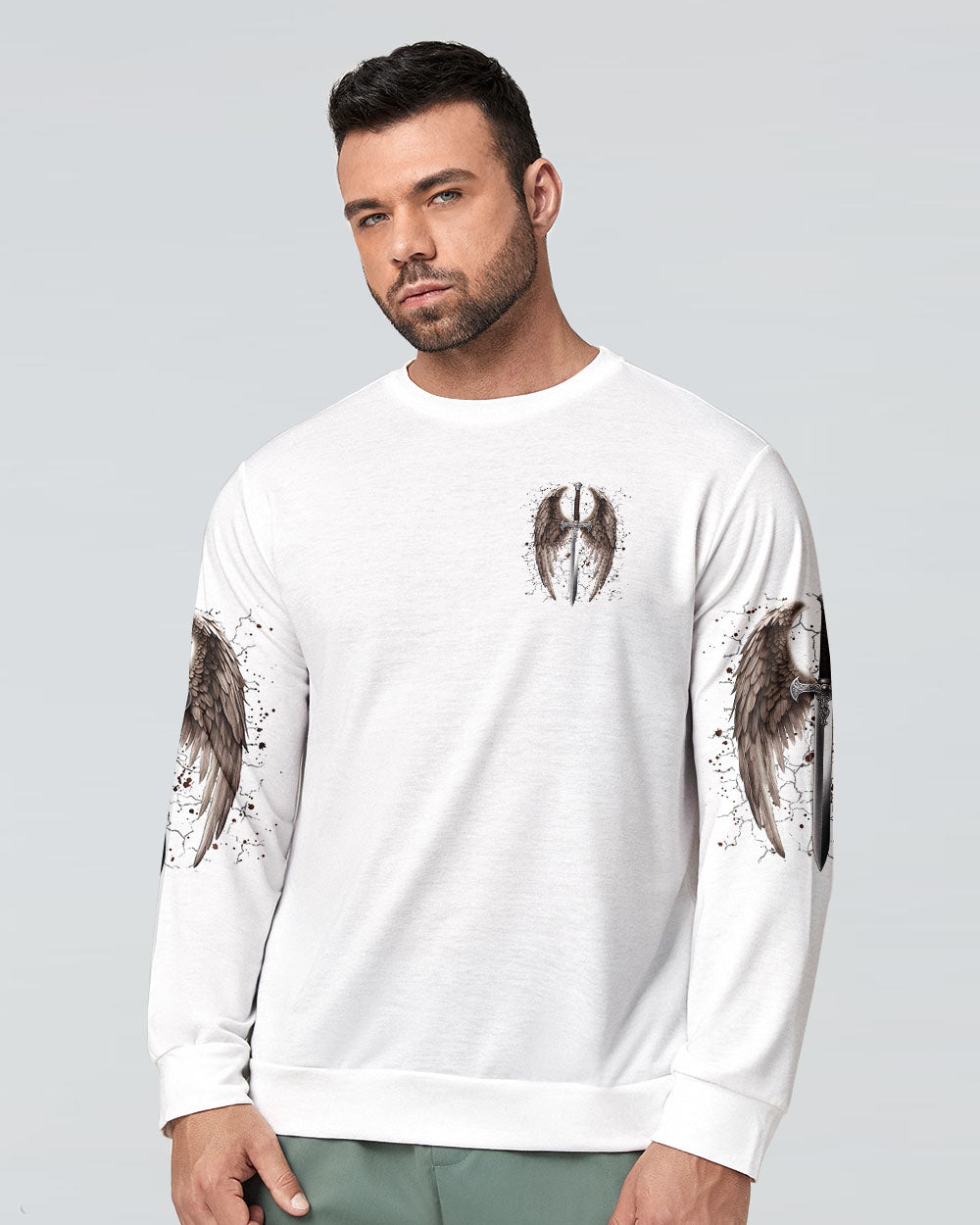 Thank You God Wings Men's All Over Print Shirt    - Tlnz1704254