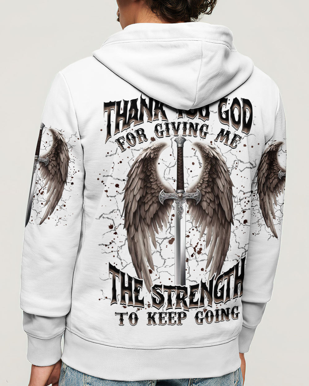 Thank You God Wings Men's All Over Print Shirt    - Tlnz1704254