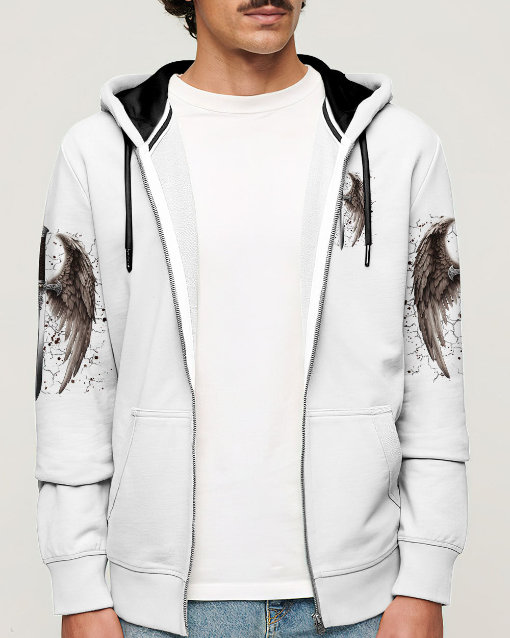 Thank You God Wings Men's All Over Print Shirt    - Tlnz1704254